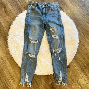 American Eagle Outfitters Blue Distressed Jeans